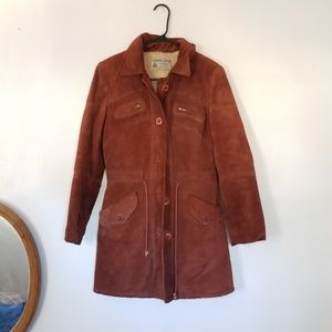 VTG Suede coat with wool lining